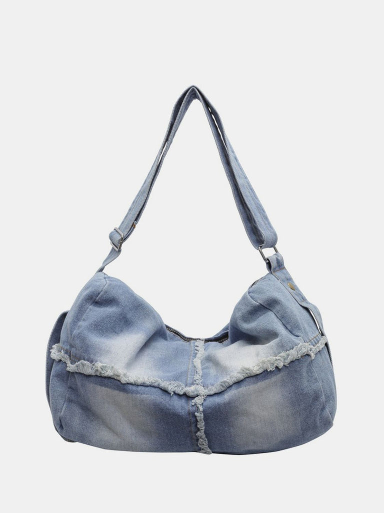 Raw Hem Gradient Crossbody Bag