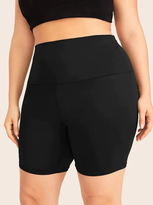 Women's Black Shorts With Hollow Out Straps On The Hips - Dash Trend