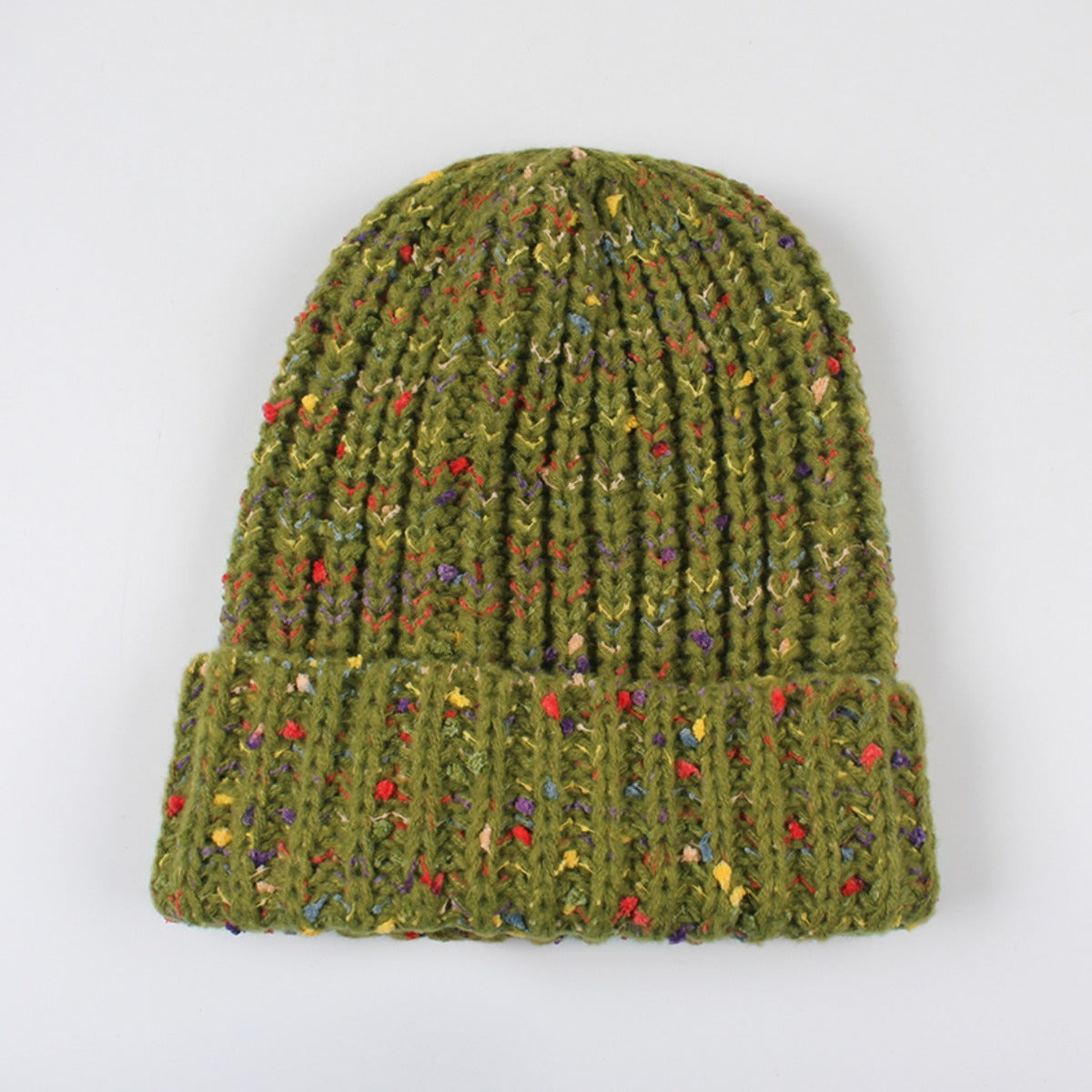 Roll Rim Confetti Cable-Knit Hat