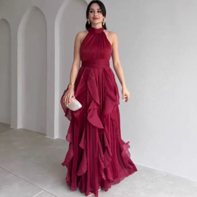 New  Elegant Irregular Layered Cake Dress