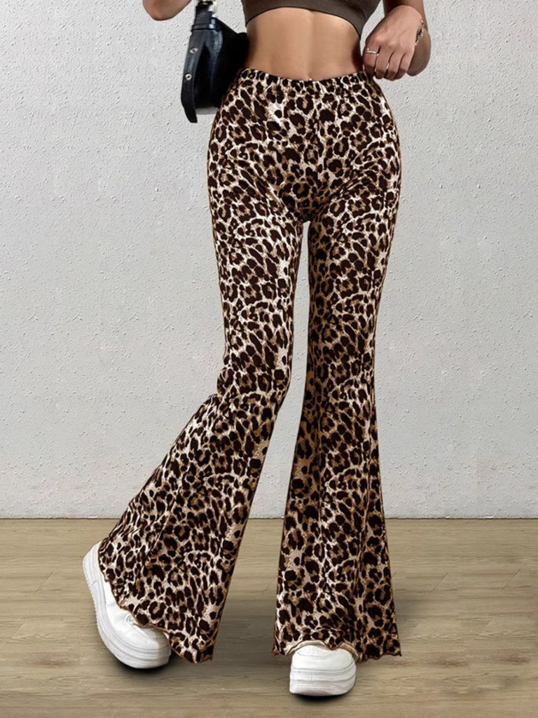 Leopard Flare Pants