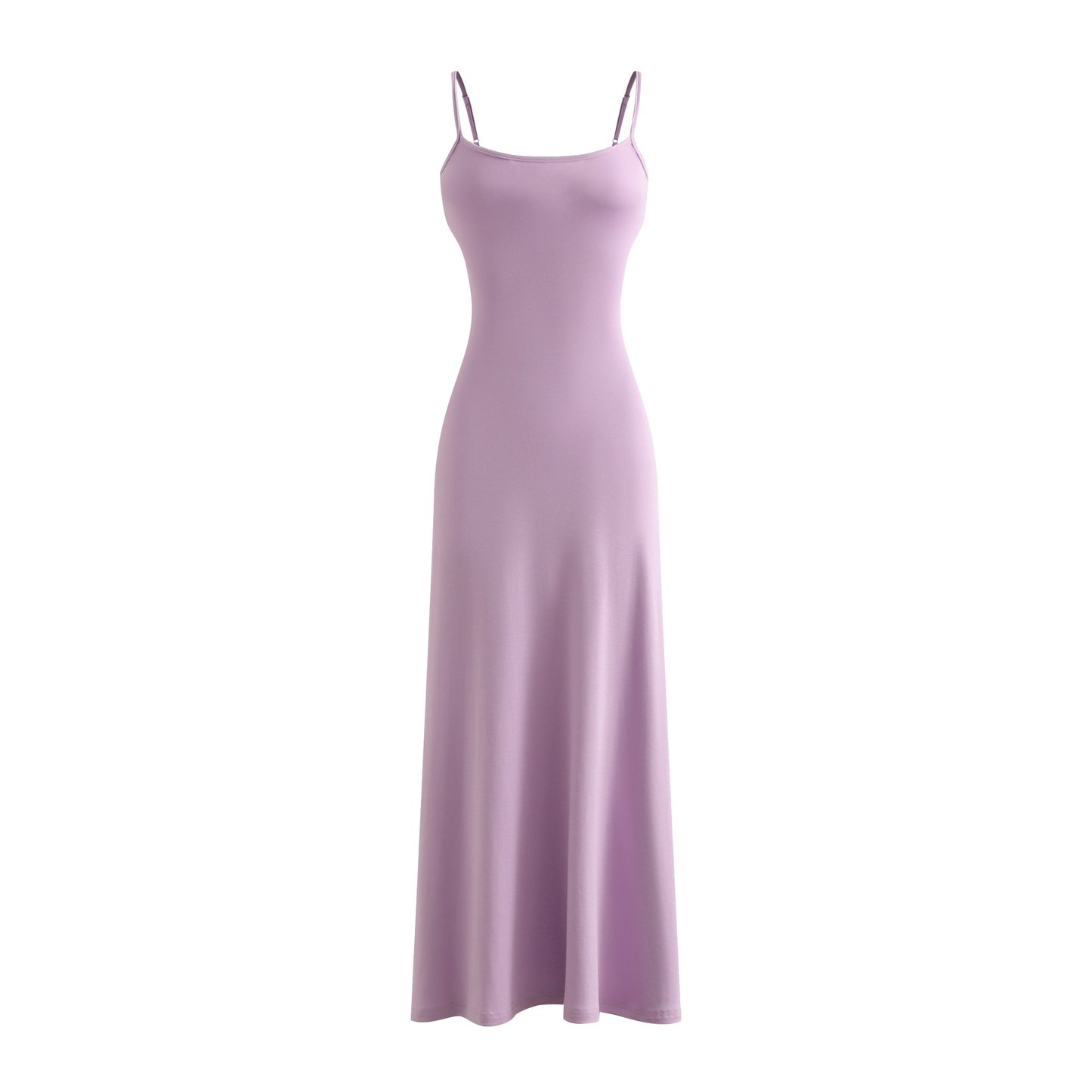 Sexy Knit Strap Long Dress for Women, Summer Crop Top Bodycon Dress, Fitted Slimming Floor-Length Skirt