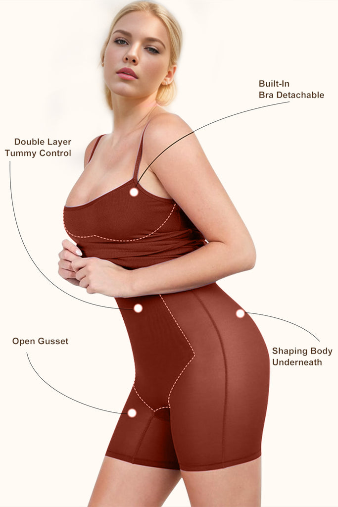 Basic Bae Full Size Built-In Shapewear Scoop Neck Sleeveless Dress - Dash Trend 