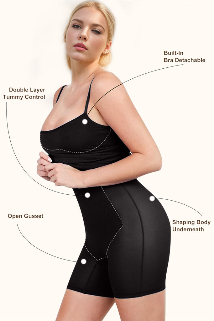 Basic Bae Full Size Built-In Shapewear Scoop Neck Sleeveless Dress - Dash Trend 