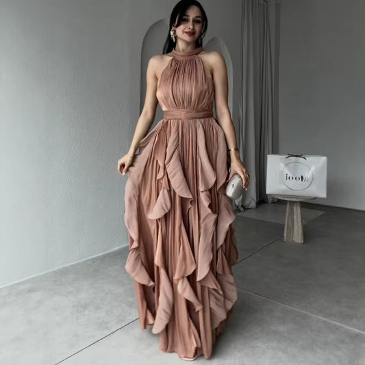 New  Elegant Irregular Layered Cake Dress