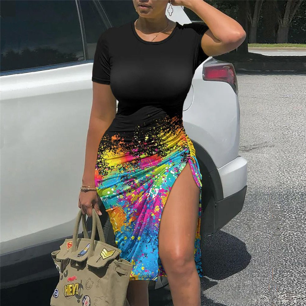 3D Skirt for women fashion bag hip slit sexy ladies Skirt