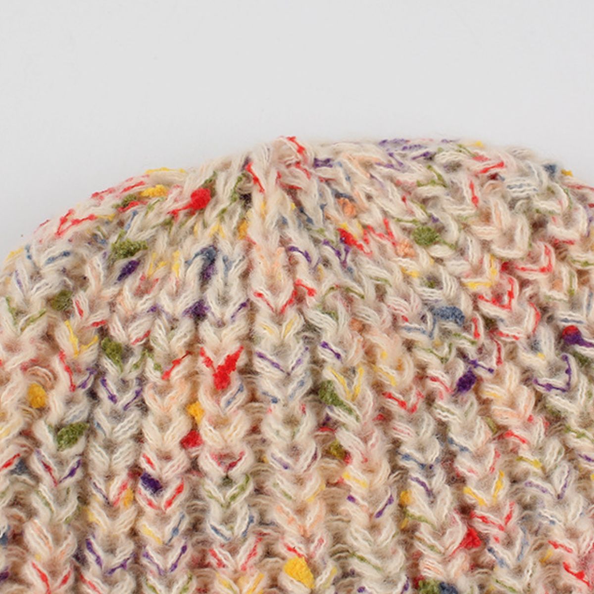 Roll Rim Confetti Cable-Knit Hat