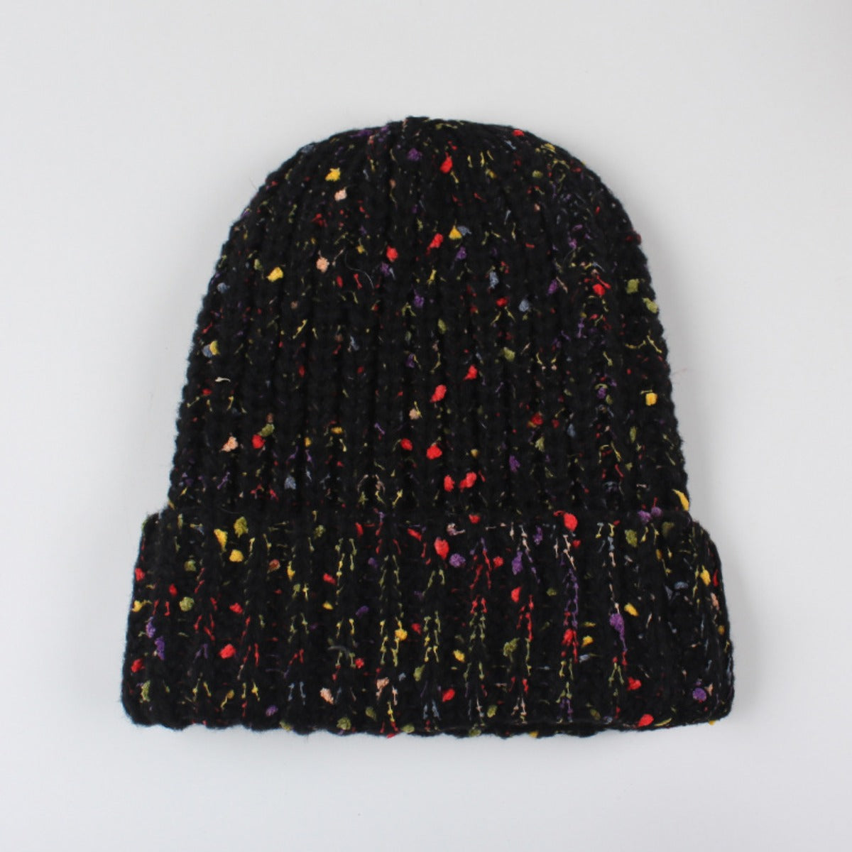 Roll Rim Confetti Cable-Knit Hat