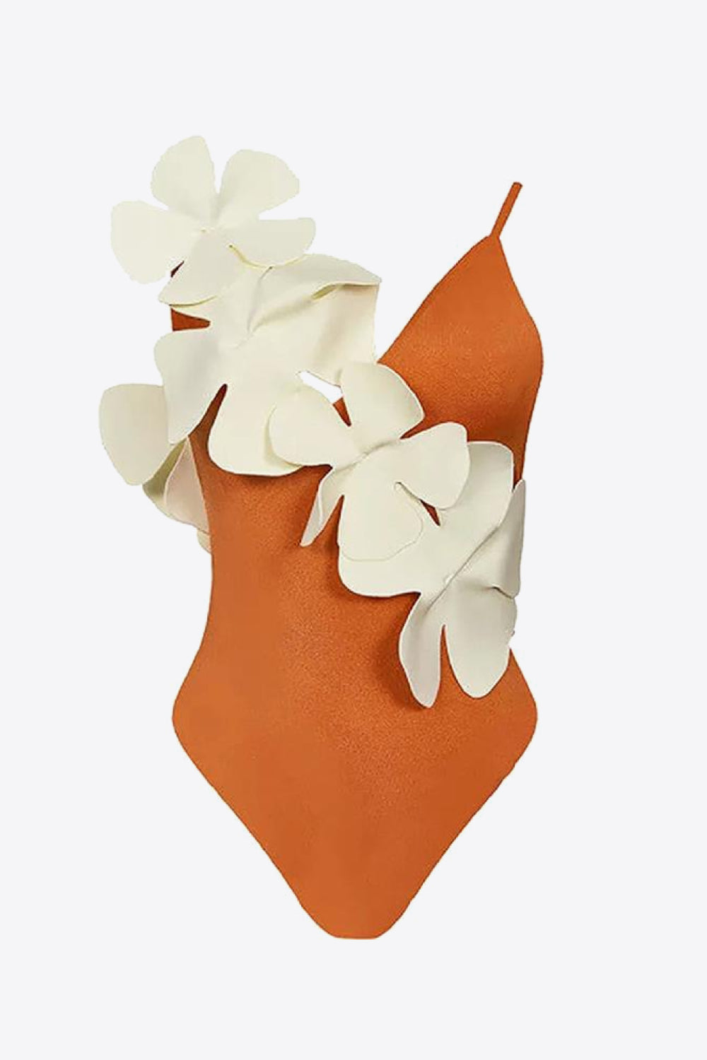 Flower Contrast One-Piece Swimsuit - Dash Trend
