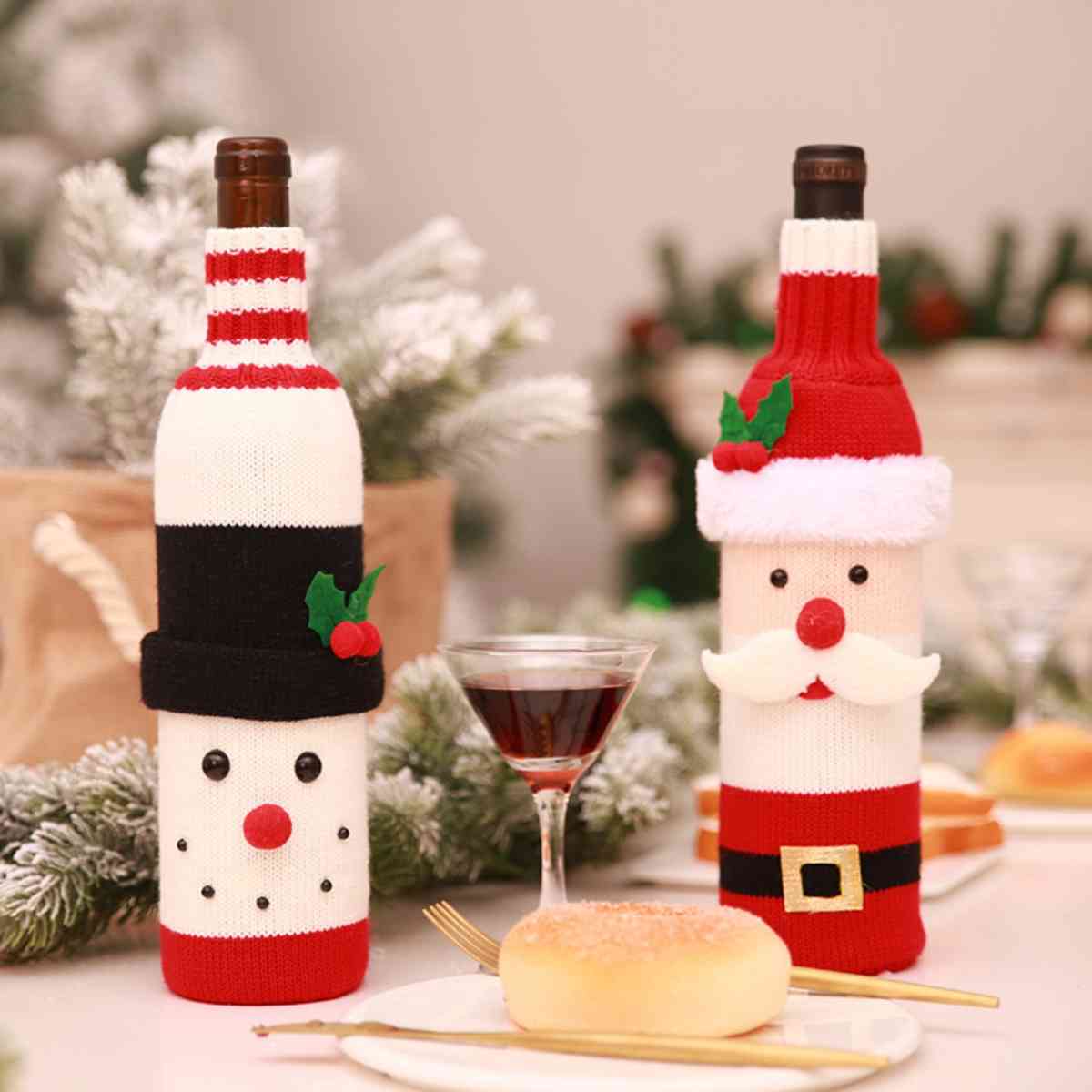 Christmas Wine Bottle Cover - Dash Trend