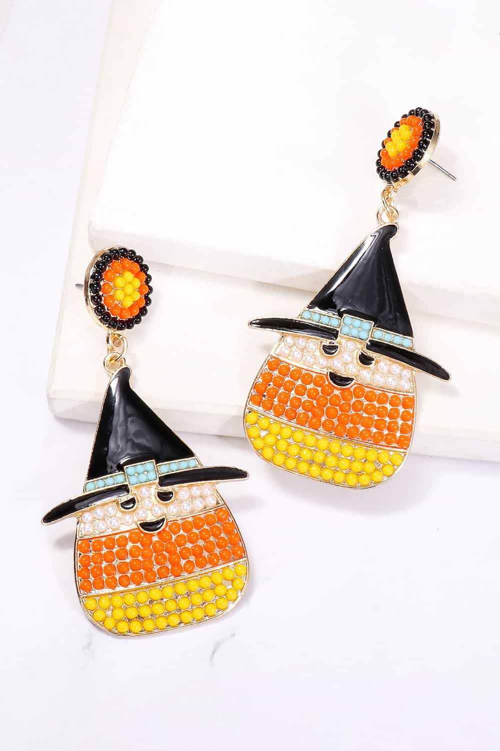 Witch's Hat Shape Synthetic Pearl Dangle Earrings - Dash Trend