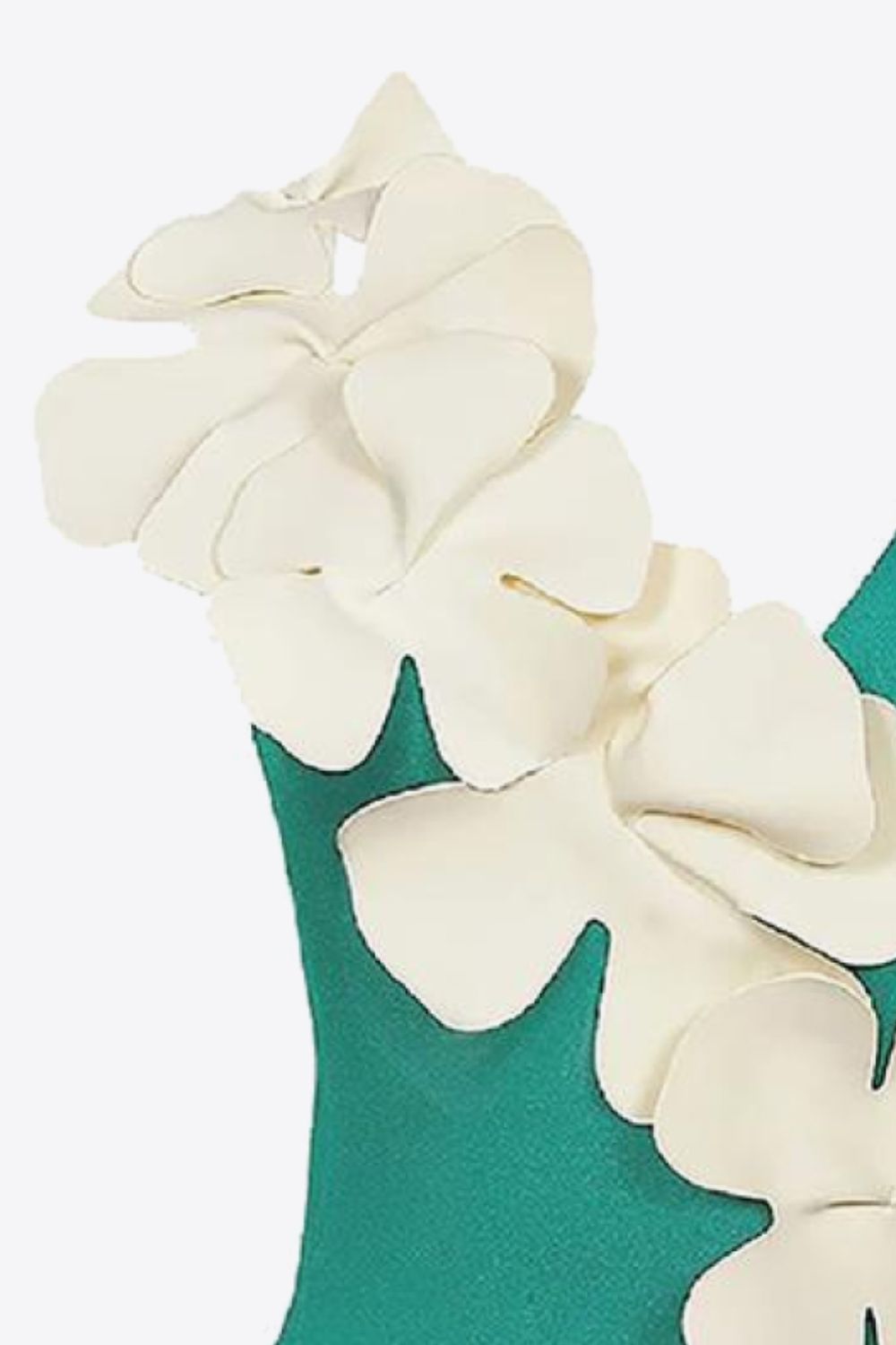 Flower Contrast One-Piece Swimsuit - Dash Trend