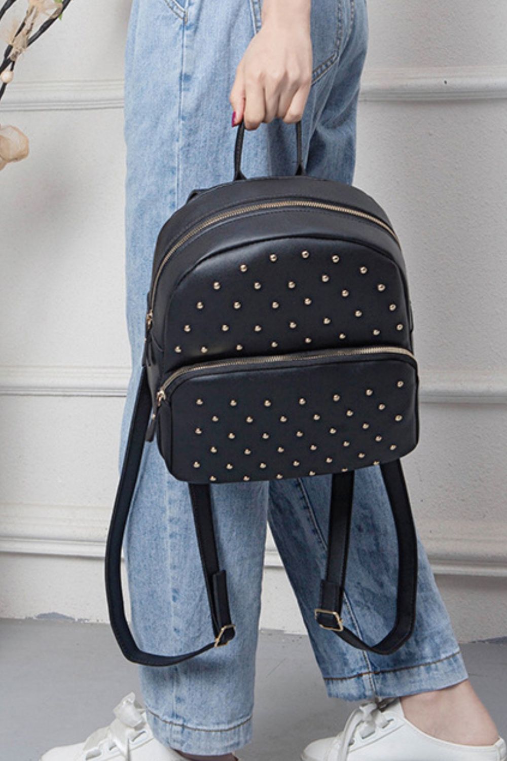 Studded PU Leather Backpack - Dash Trend