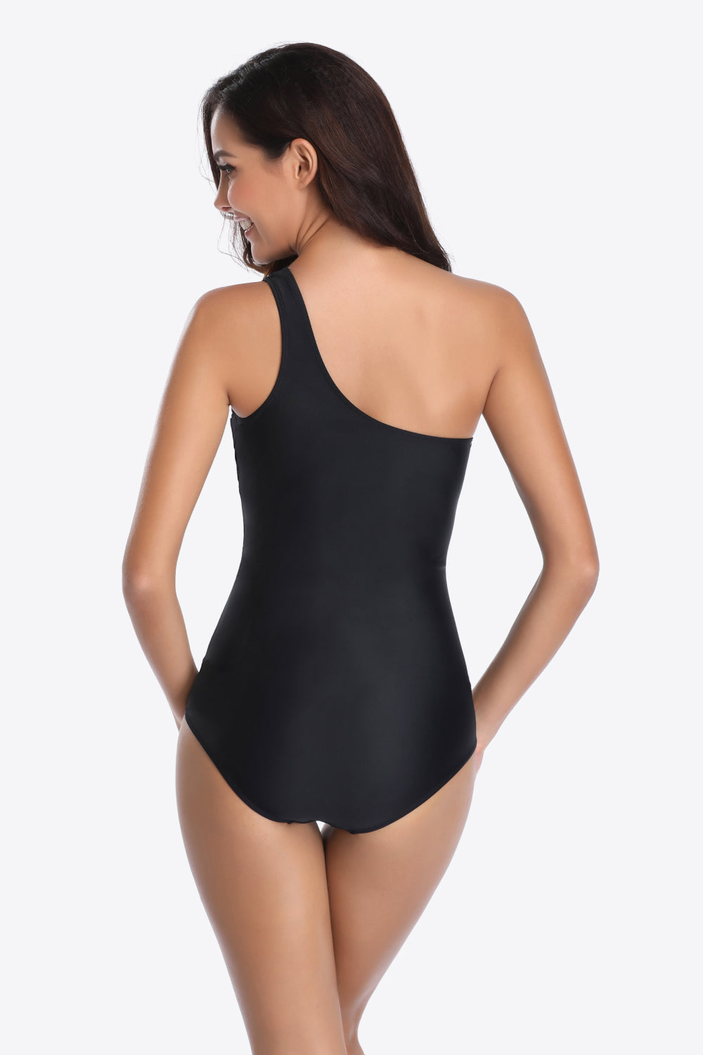 One-Shoulder Sleeveless One-Piece Swimsuit - Dash Trend